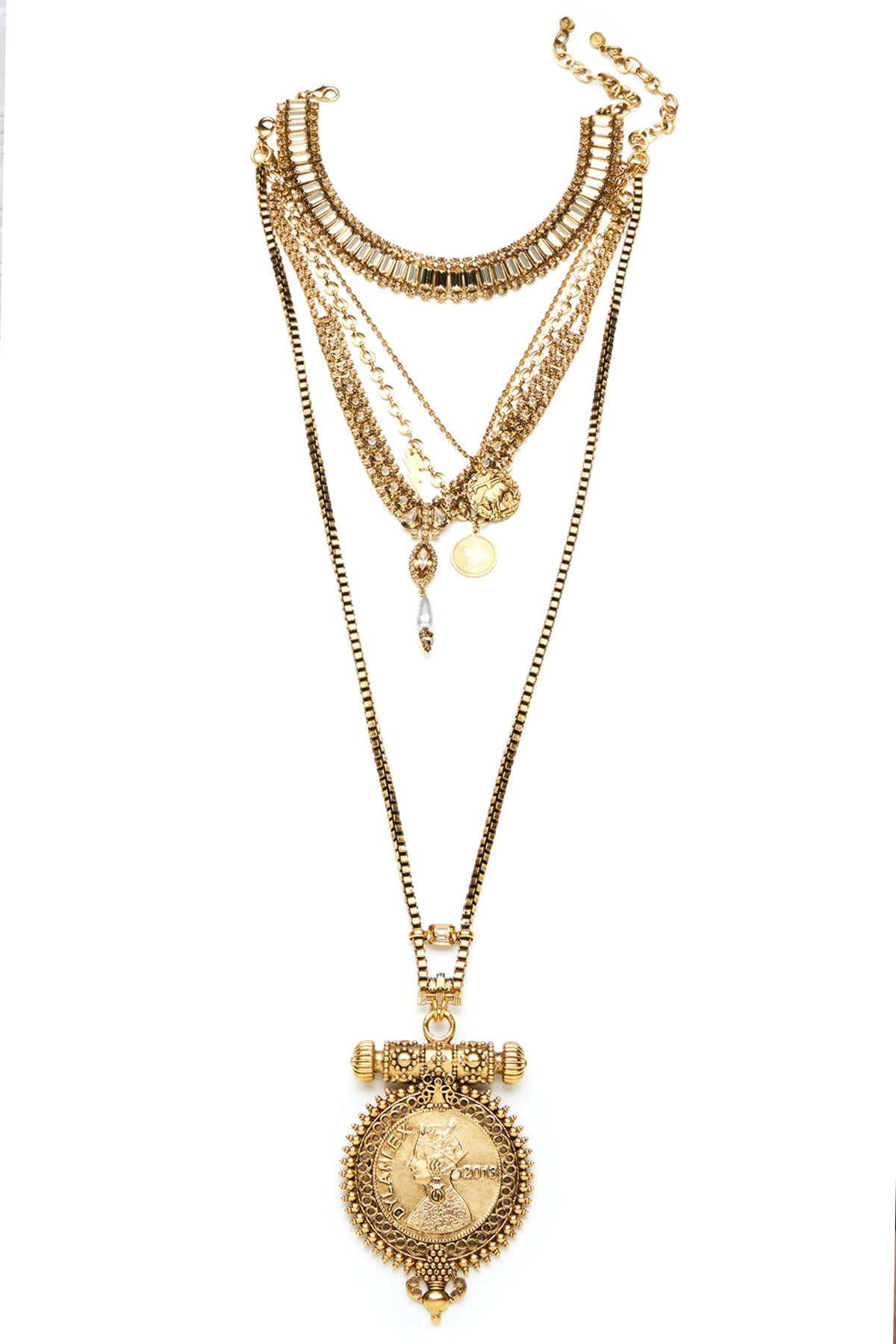 Luxury Statement Necklace | Brass & Swarovski Crystals | Hand Luxury Statement Necklace | Brass & Swarovski Crystals | Hand