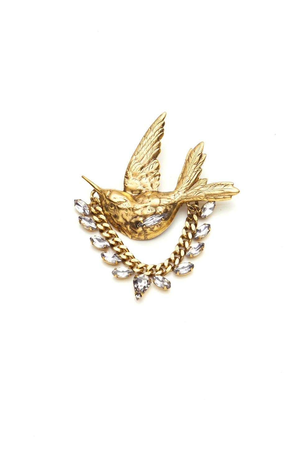 Brooch outlets - Victorian Initial brooch in Gold Plate - Antique - Free Shipping