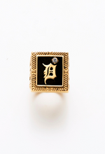 DYLAN LEX Carter II Ring | Best Selling Statement Ring in Black Enamel 