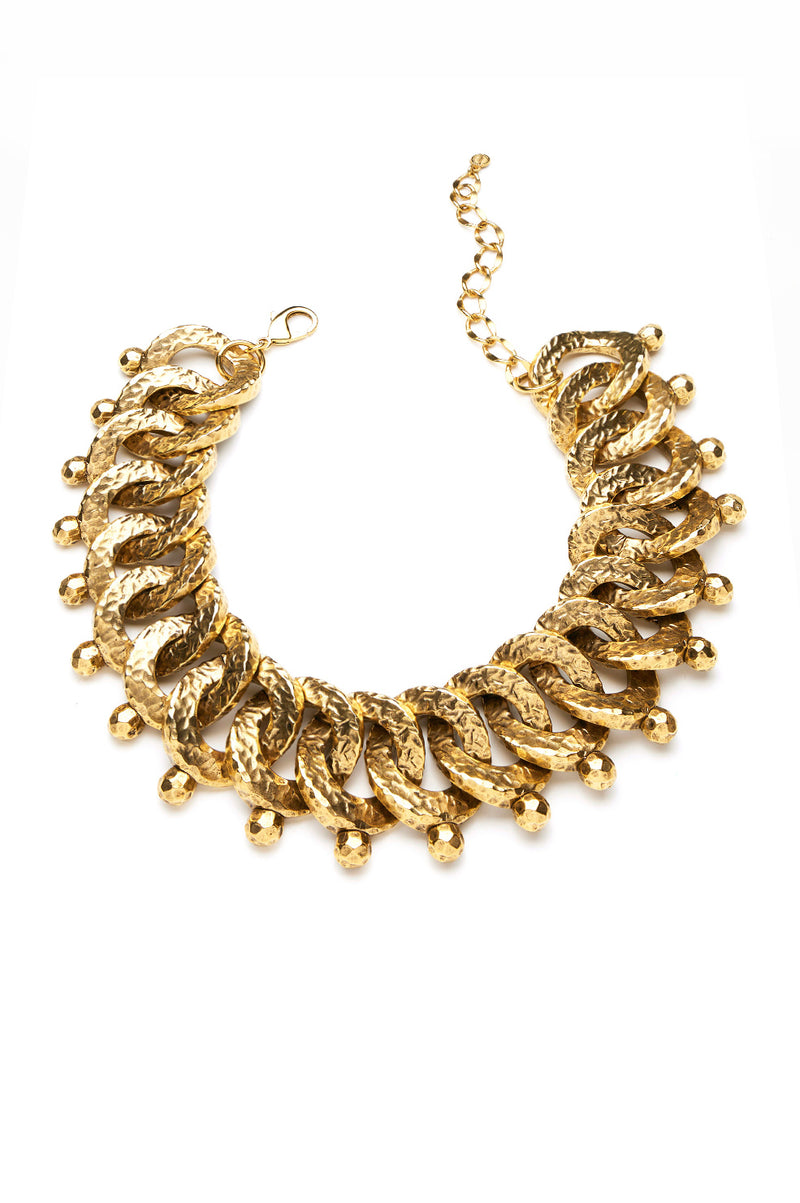 Dylan Lex | Astor Necklace | 18K Gold plated hand hammered necklace