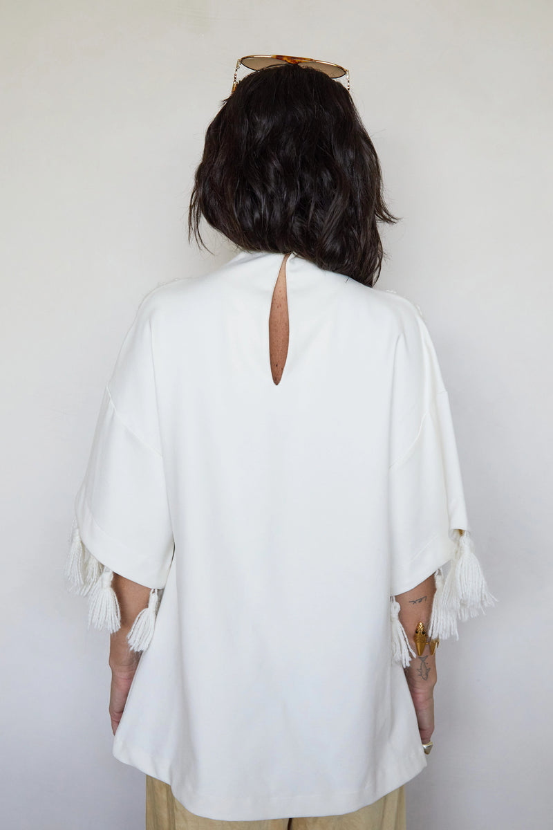 Tete by Odette x DLEX Crochet V-Neck T Shirt