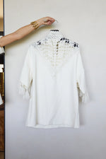 Tete by Odette x DLEX Crochet V-Neck T Shirt