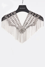 DYLANLEX Dallas Cape | Swarovski Crystals and Metal Fringe 