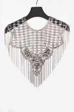 DYLANLEX Crystal and Metal Fringe Cape