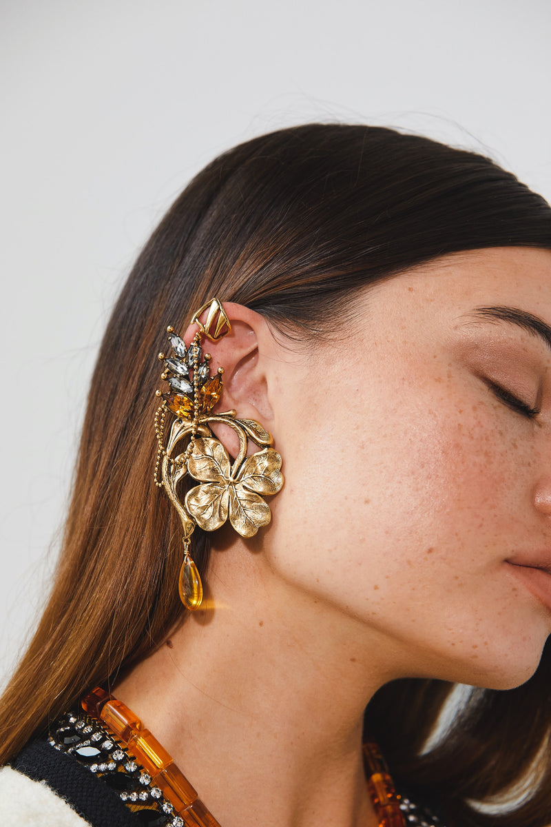 DYLAN LEX Etta Earring | Topaz and 18k Gold Plated Earring Creeper