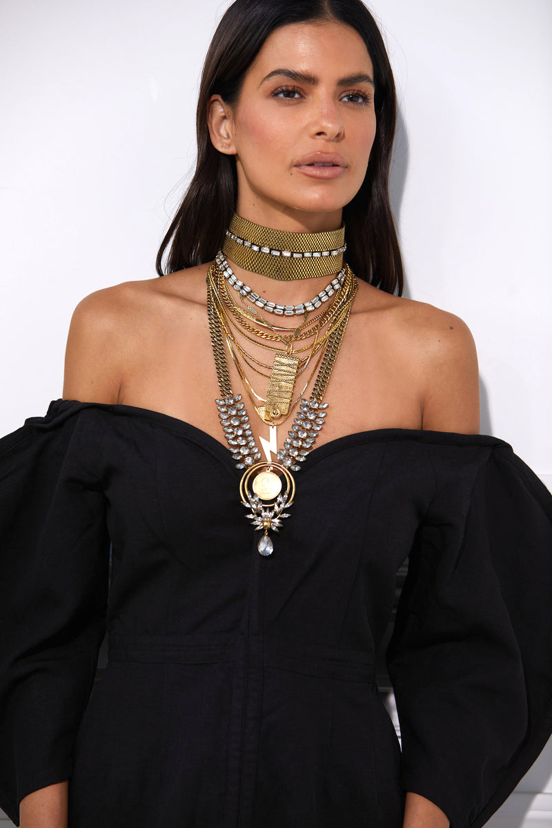 DYLAN LEX Joey II Necklace | 18k Gold Plated Chain Layered Necklace