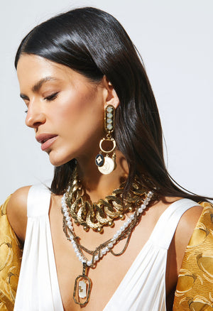 DYLAN LEX Gilded Leanna Earrings | A vintage inspired statement Earring