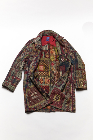 King Kennedy One of ONE Antique Rug Trench Coat