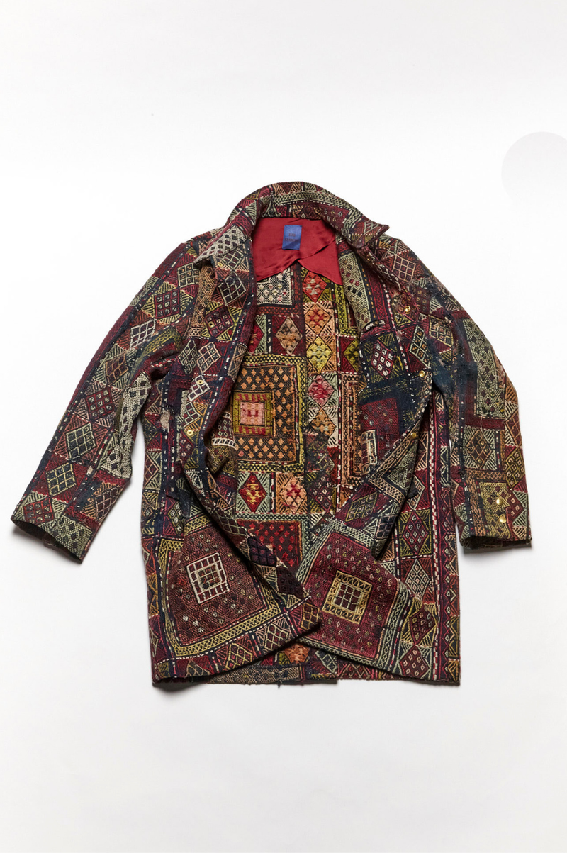 King Kennedy One of ONE Antique Rug Trench Coat