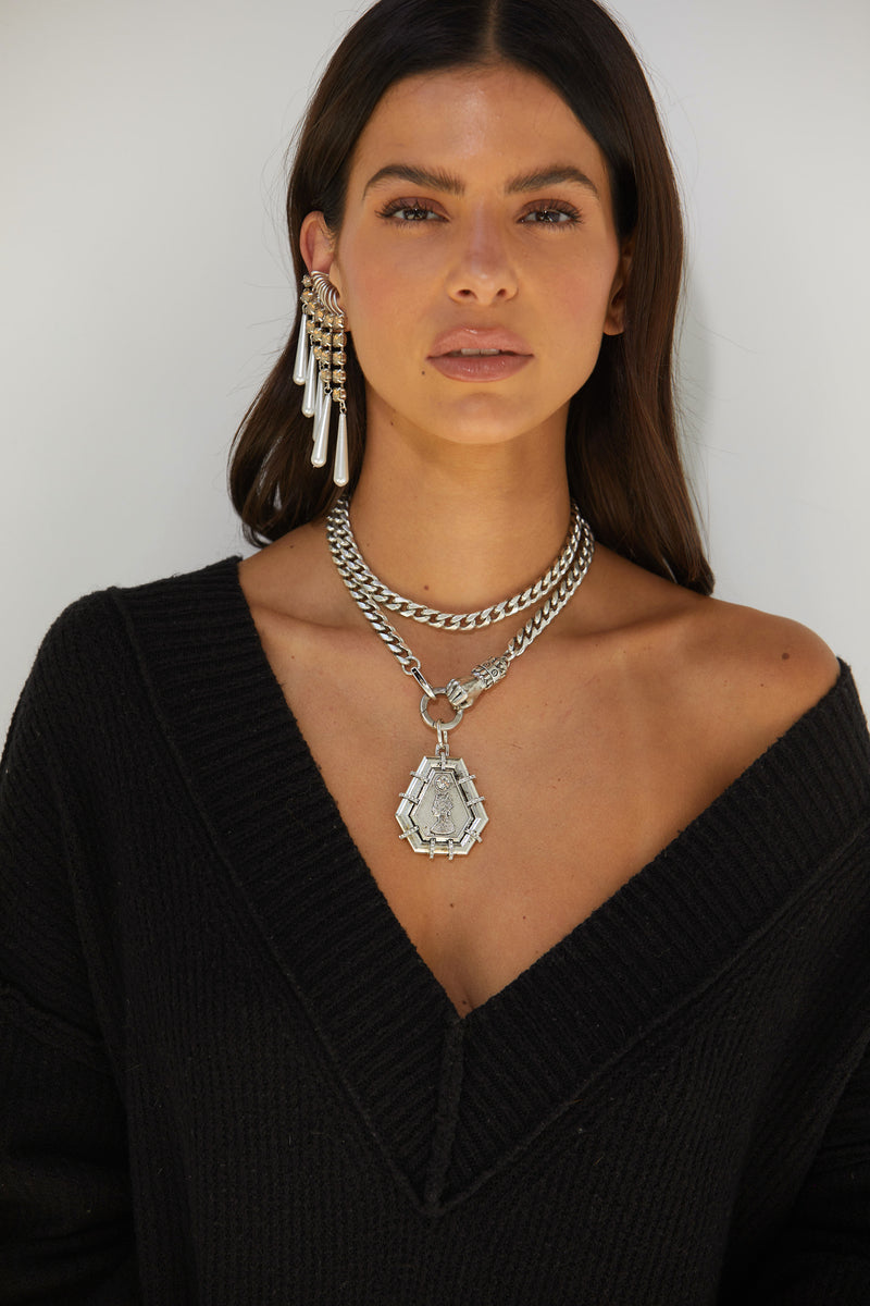 Luxury Statement Necklace | Oxidized Brass & Swarovski Crystals ...