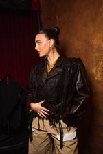 Tete by Odette x DLEX Moto Jacket with Fringe