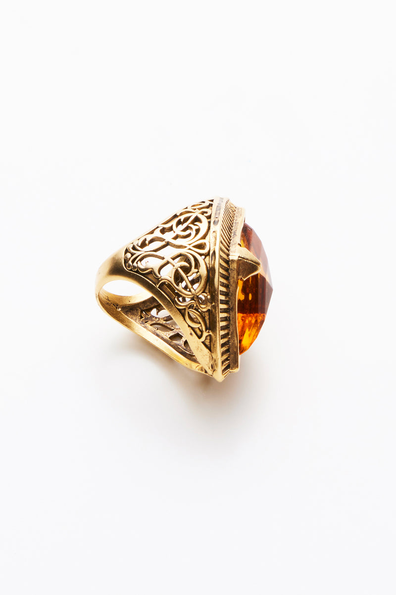DYLAN LEX Lucille Ring Side View | A Statement Cocktail Ring 
