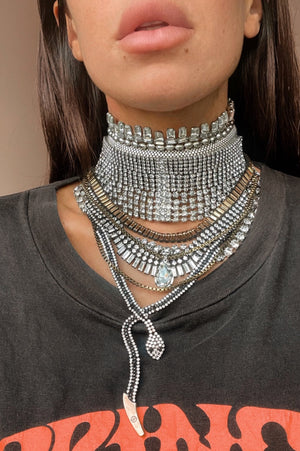 DYLAN LEX Maxx Necklace paired with Remi Choker | Classic DYLAN LEX Silver Statements
