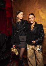 Tete by Odette x DLEX Moto Jacket with Fringe