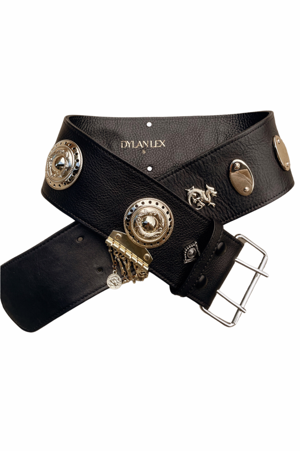 High-waisted Statement Belt | Genuine Black Leather w/ Metal High-waisted Statement Belt | Genuine Black Leather w/ Metal