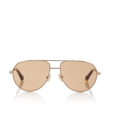 Aviator-Frame Metal Sunglasses