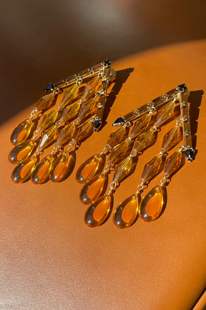 DYLAN LEX Siena Earrings | Amber Crystals and Stones 