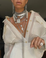 Silver Joey II | Silver Layered Chain Charm Necklace