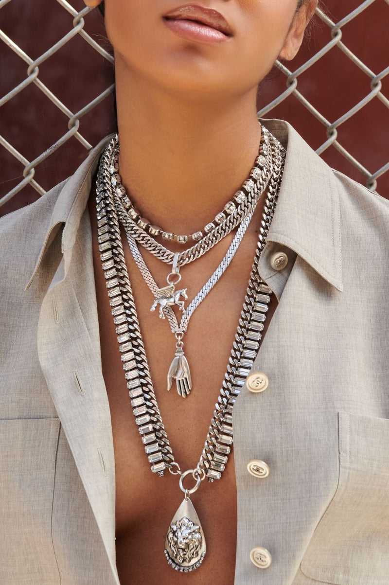 Silver Curb Chain by DYLANLEX unique and vintage feeling 
