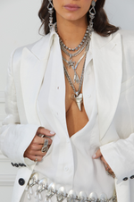 Curb Chain antique silver bad ass necklace statements by DYLANLEX