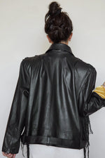 Tete by Odette x DLEX Moto Jacket with Fringe