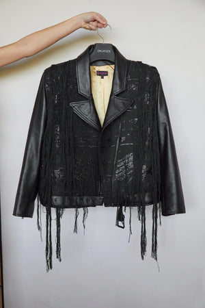Tete by Odette x DLEX Moto Jacket with Fringe
