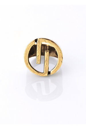 Gilded DL Logo Ring