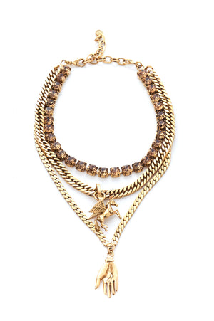 DYLAN LEX Gilded Phoenix Necklace | A Layered Charm Necklace