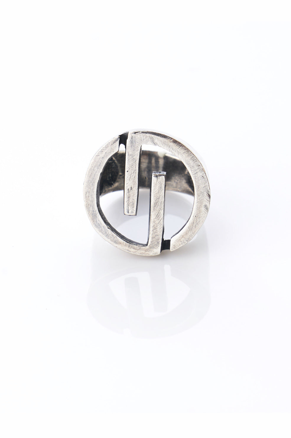 DL LOGO RING: Sterling silver initial ring