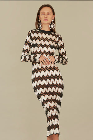 DLEX Crochet Midi Dress